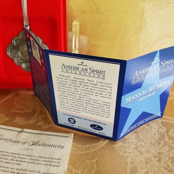 American Spirit Collection, 50 State Quarter Ornament - Massachusetts 2000 - Picture 5 of 9